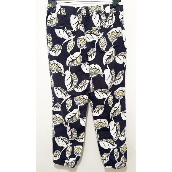 J. Crew Seaside Pant in Tropical Frond Linen-Blend Sz. 4 NWT - Picture 3 of 7